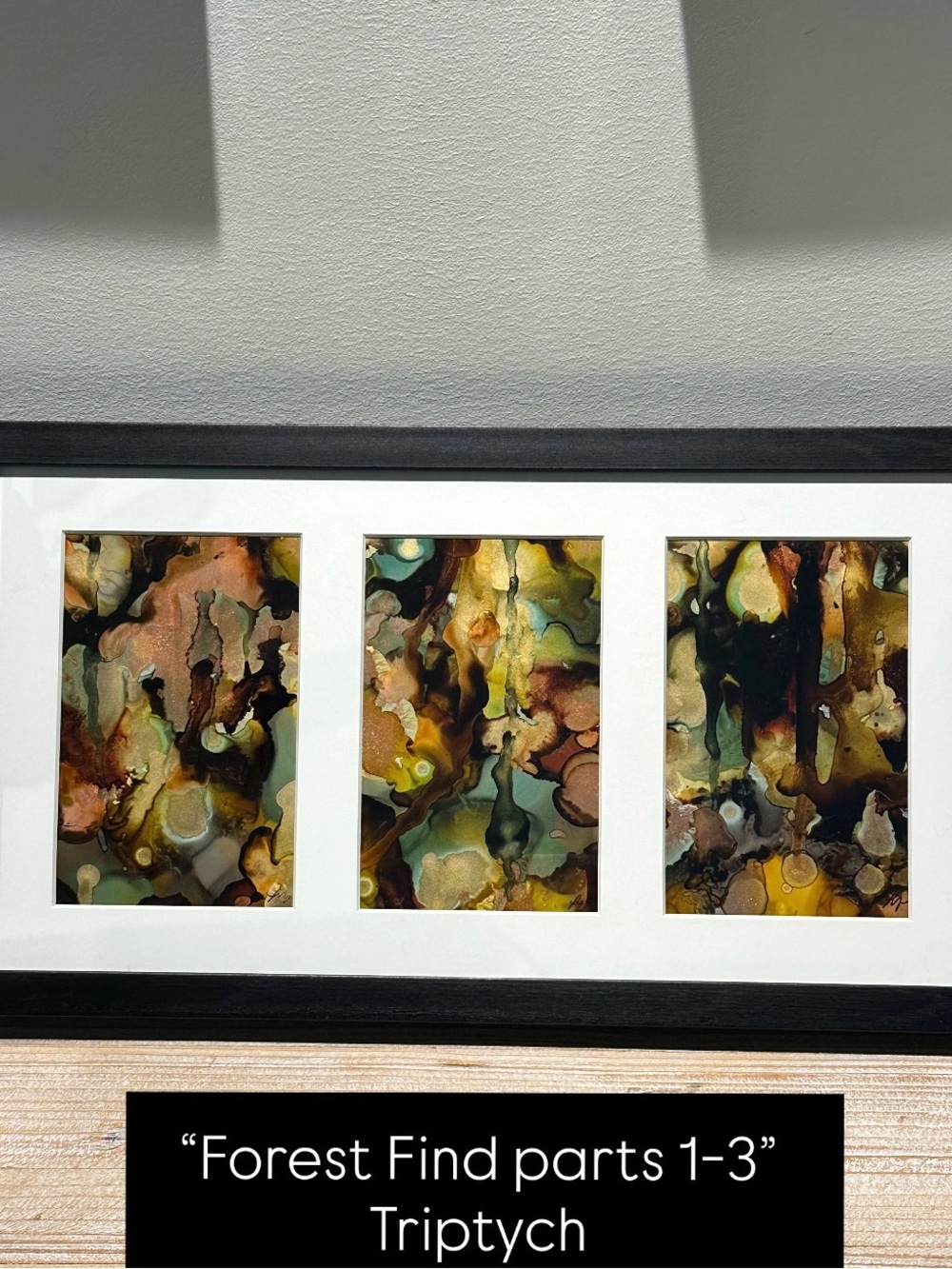 Original Abstract Triptych Wall Art -Painting